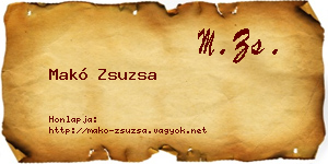 Makó Zsuzsa névjegykártya